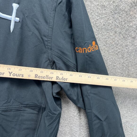 Graham Luxe Jacket Men Medium Black Soft Shell Full Zip Windbreaker New Golf - Picture 10 of 11